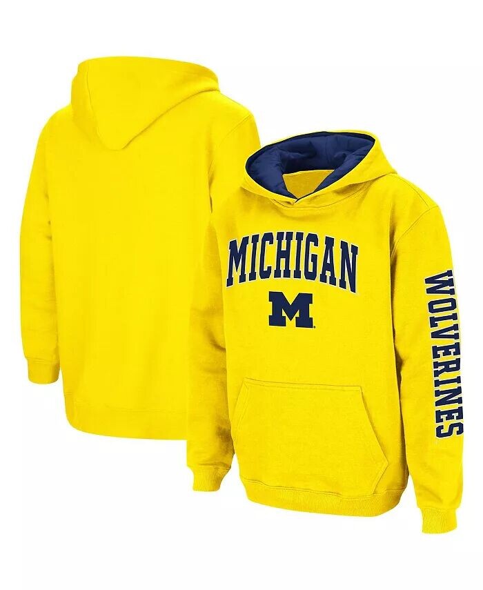 

Толстовка с капюшоном для юношей Maize Michigan Wolverines 2-Hit Team Colosseum