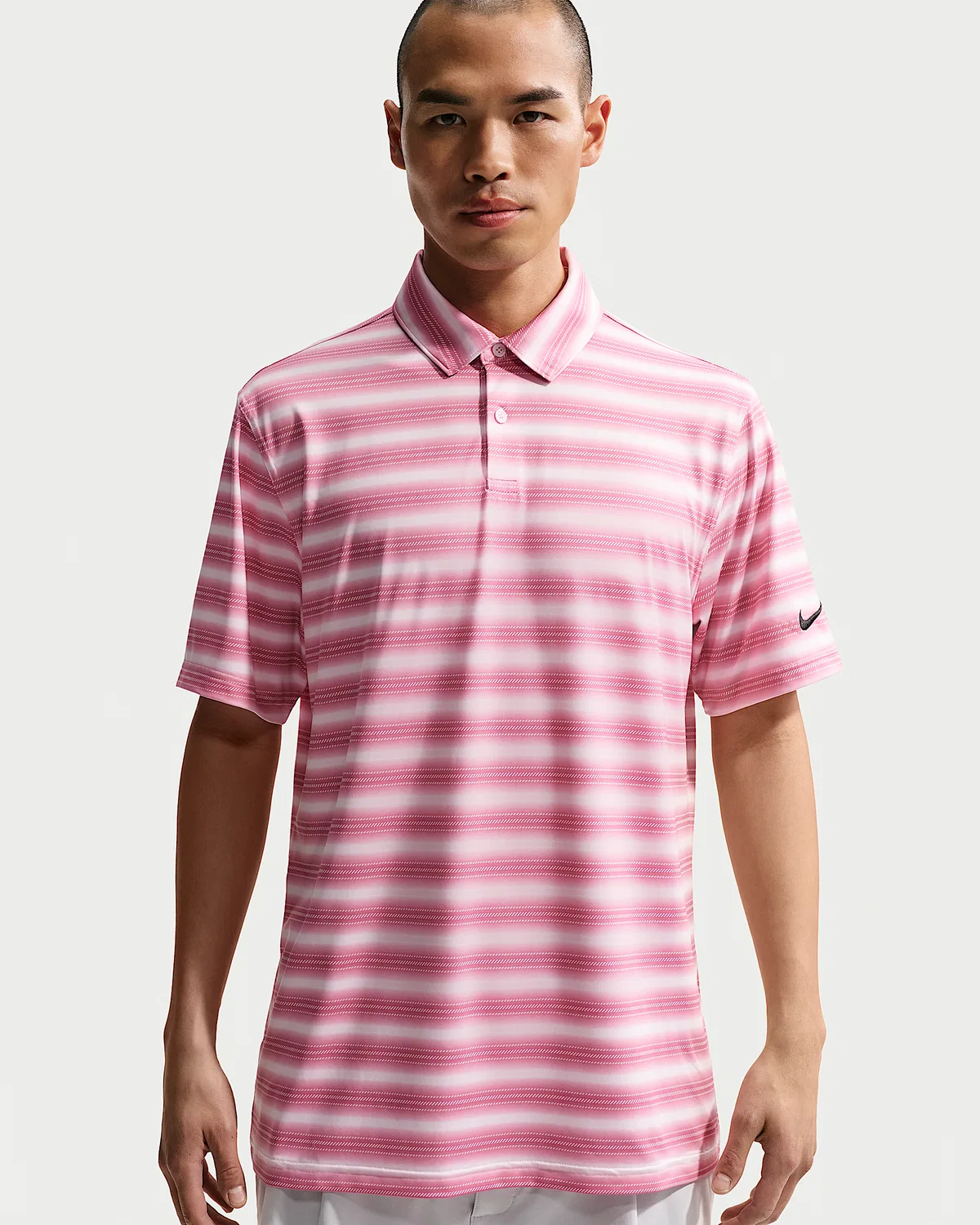 Мужское поло Nike Velocity Dri-FIT, Pink Foam/Pink Foam/Black