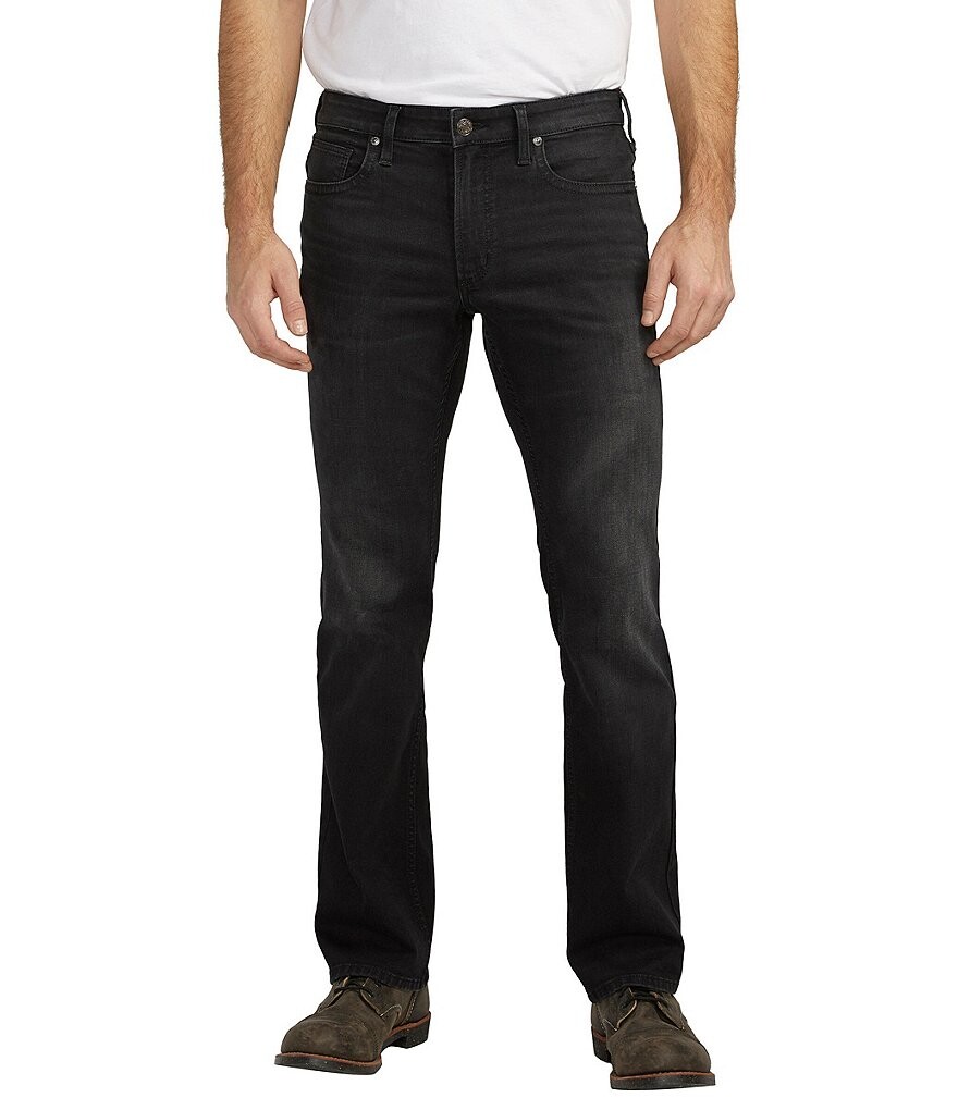 

Silver Jeans Co. Черные потертые джинсы узкого кроя Jace Bootcut, черный
