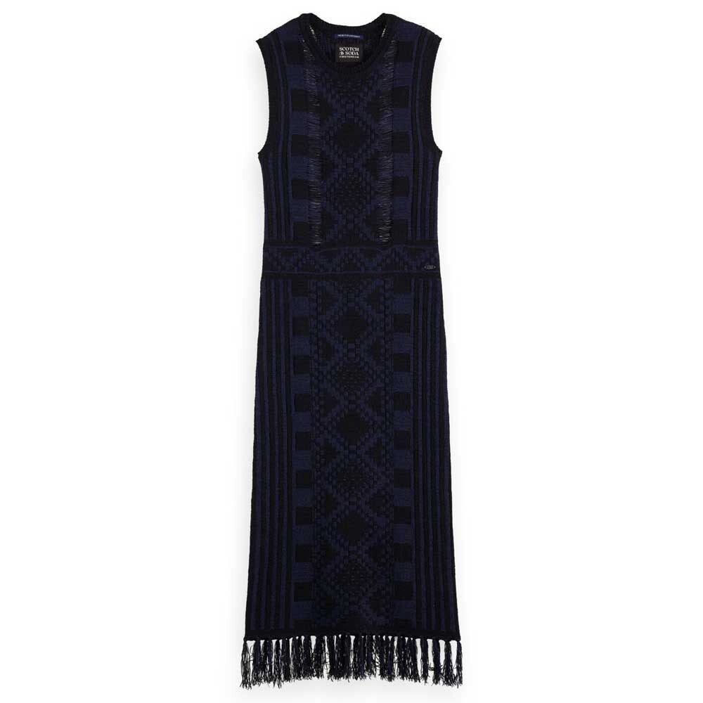 

Длинное платье Scotch & Soda Fringe Hem Sleveless, синий