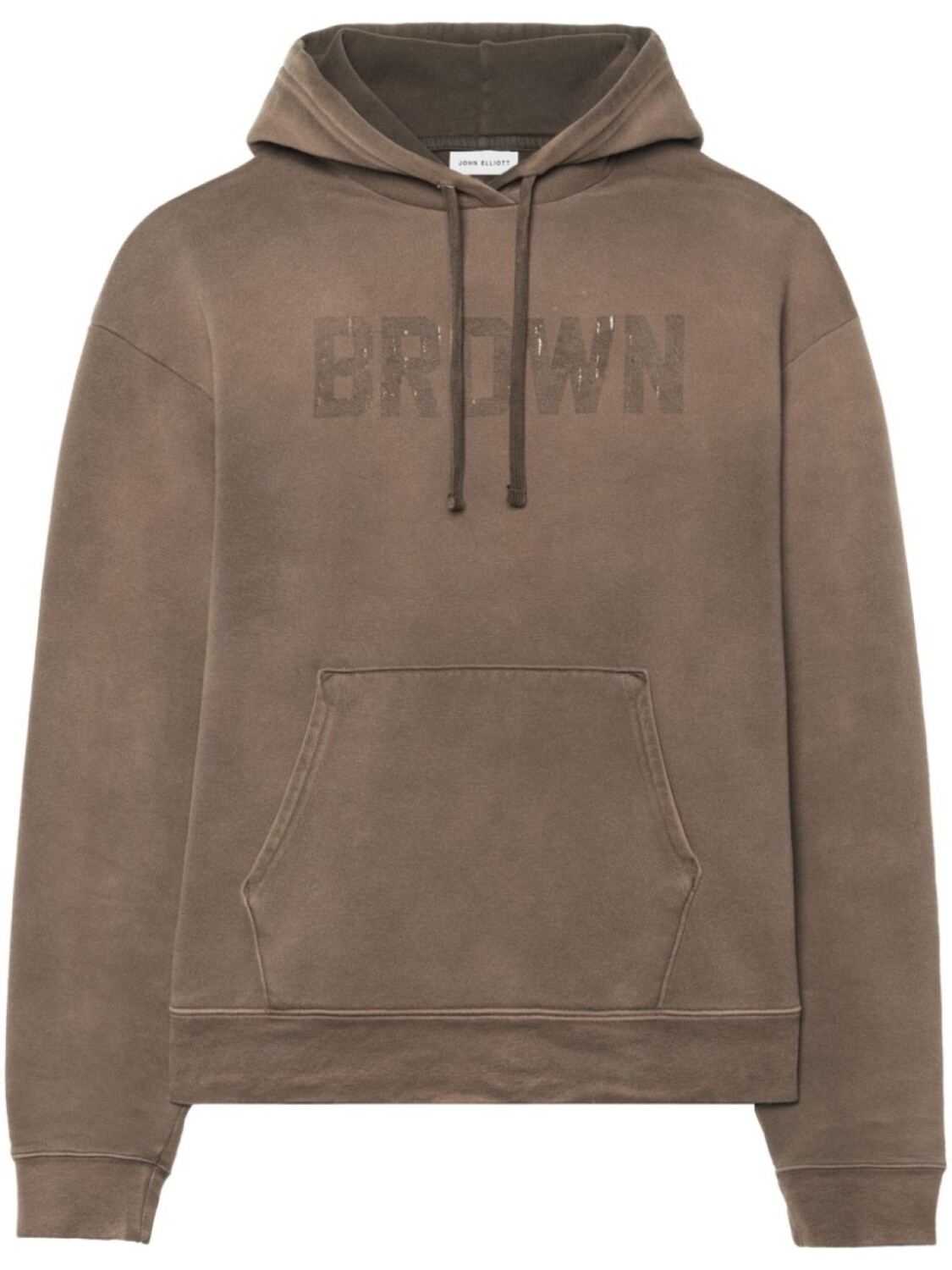 

John Elliott худи с принтом Rush Brown, коричневый