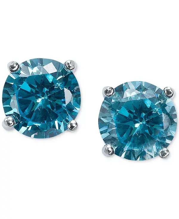 

Серьги-Гвоздики из стерлингового серебра с кубическим цирконием, созданные для Macy's Giani Bernini, aquamarine