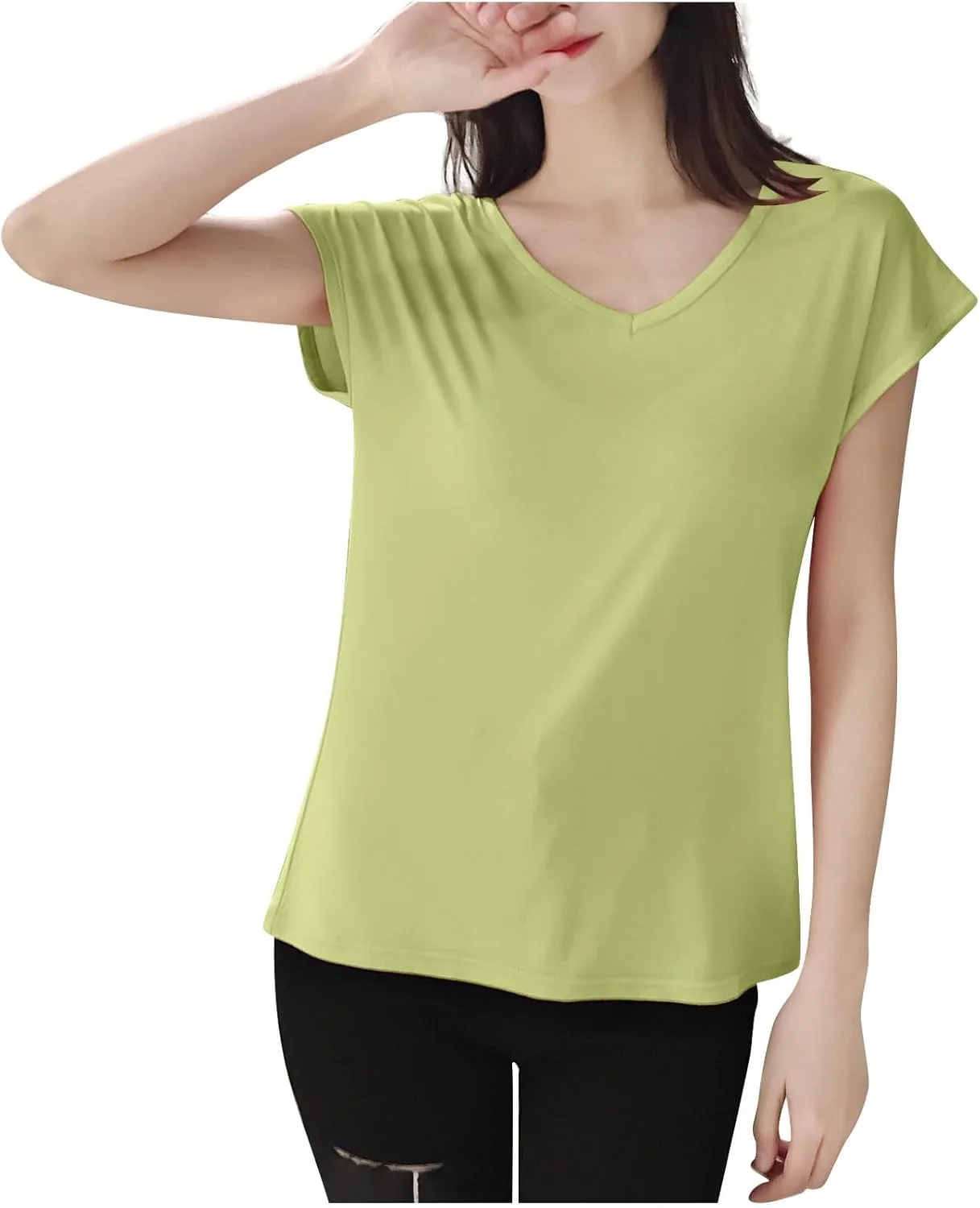 

Женская футболка с V-образным вырезом для активного отдыха