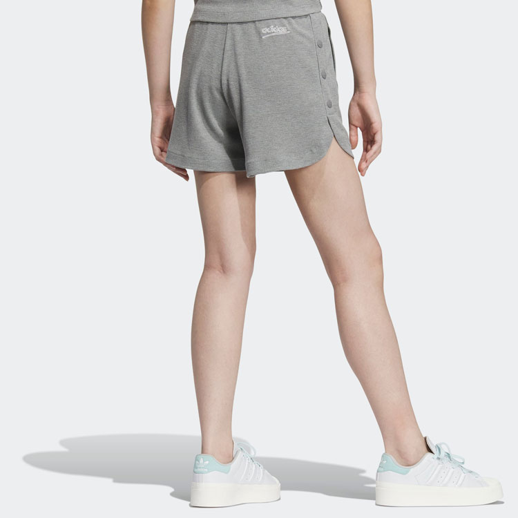 Повседневные шорты женские базовые цвета хизер серый Adidas Originals — фото 4