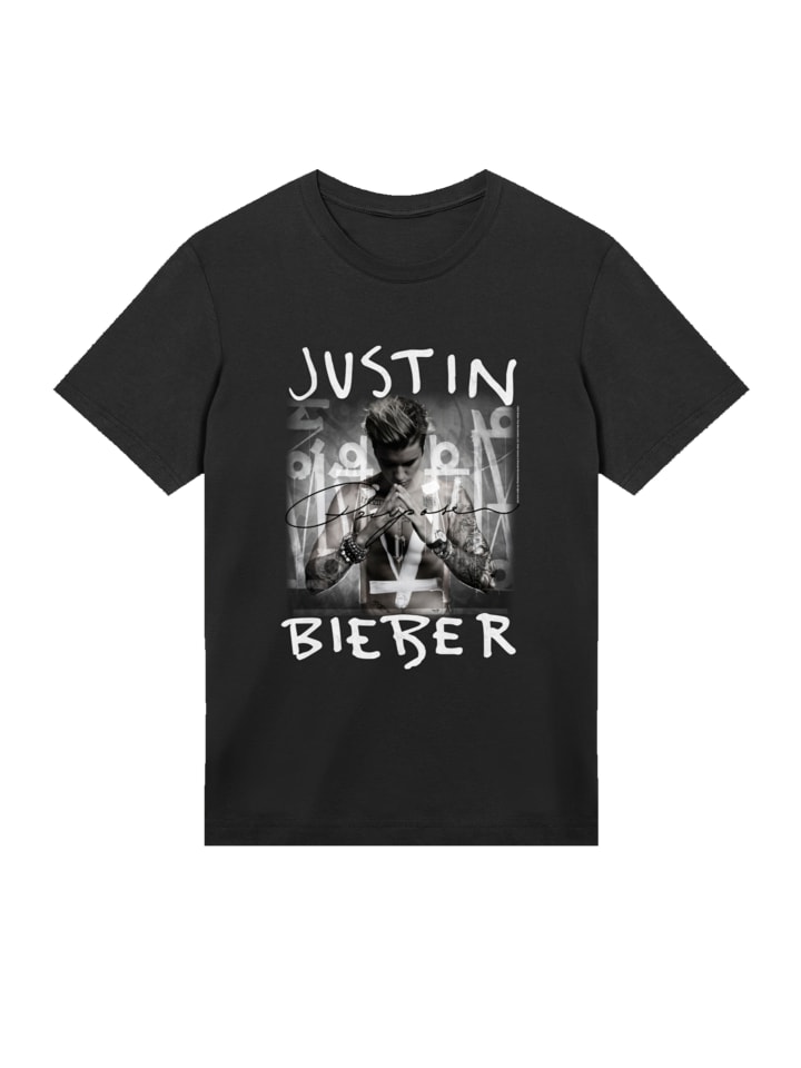 

Футболка с обложкой альбома Purpose Джастина Бибера черного цвета F4NT4STIC, Черный, Футболка с обложкой альбома Purpose Джастина Бибера черного цвета F4NT4STIC