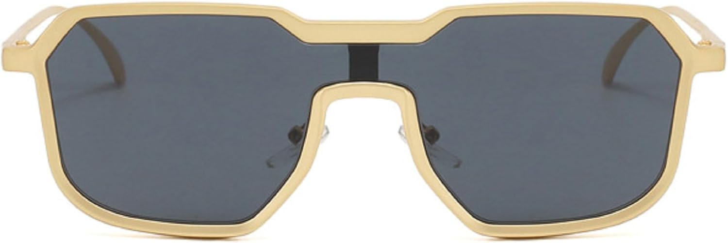 

Крупные квадратные солнцезащитные очки-пилот для мужчин и женщин, винтажные, в большой оправе, цельные, с металлическим каркасом и градиентным переходом цвета mincl, Gold Gray