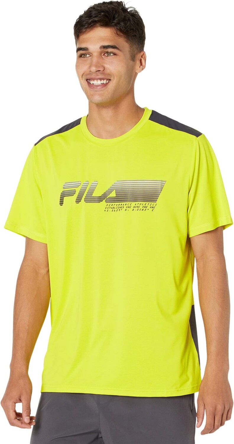 

Футболка Fila Wae Graphic Crew, цвет Sulphur Spring/Nine Iron