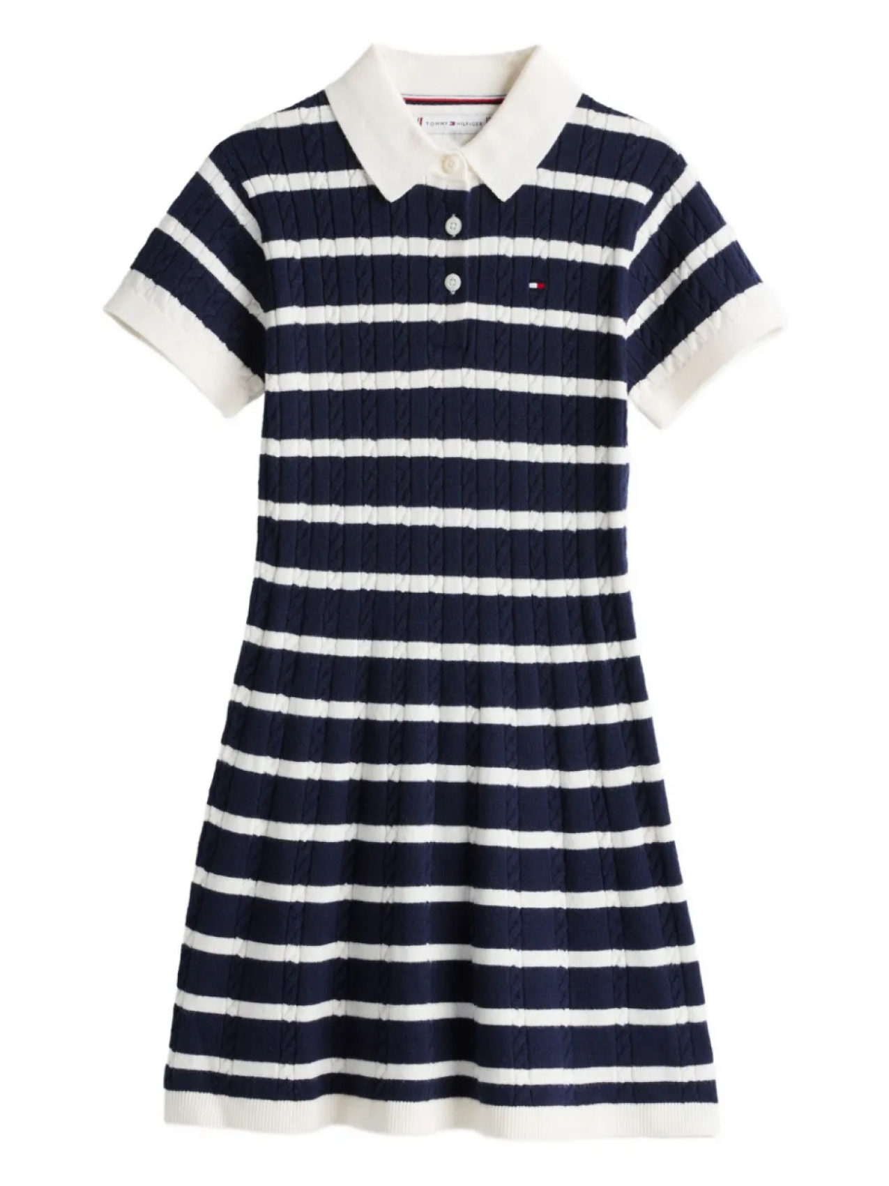 

Платье-поло с вышитым логотипом Tommy Hilfiger Junior, синий