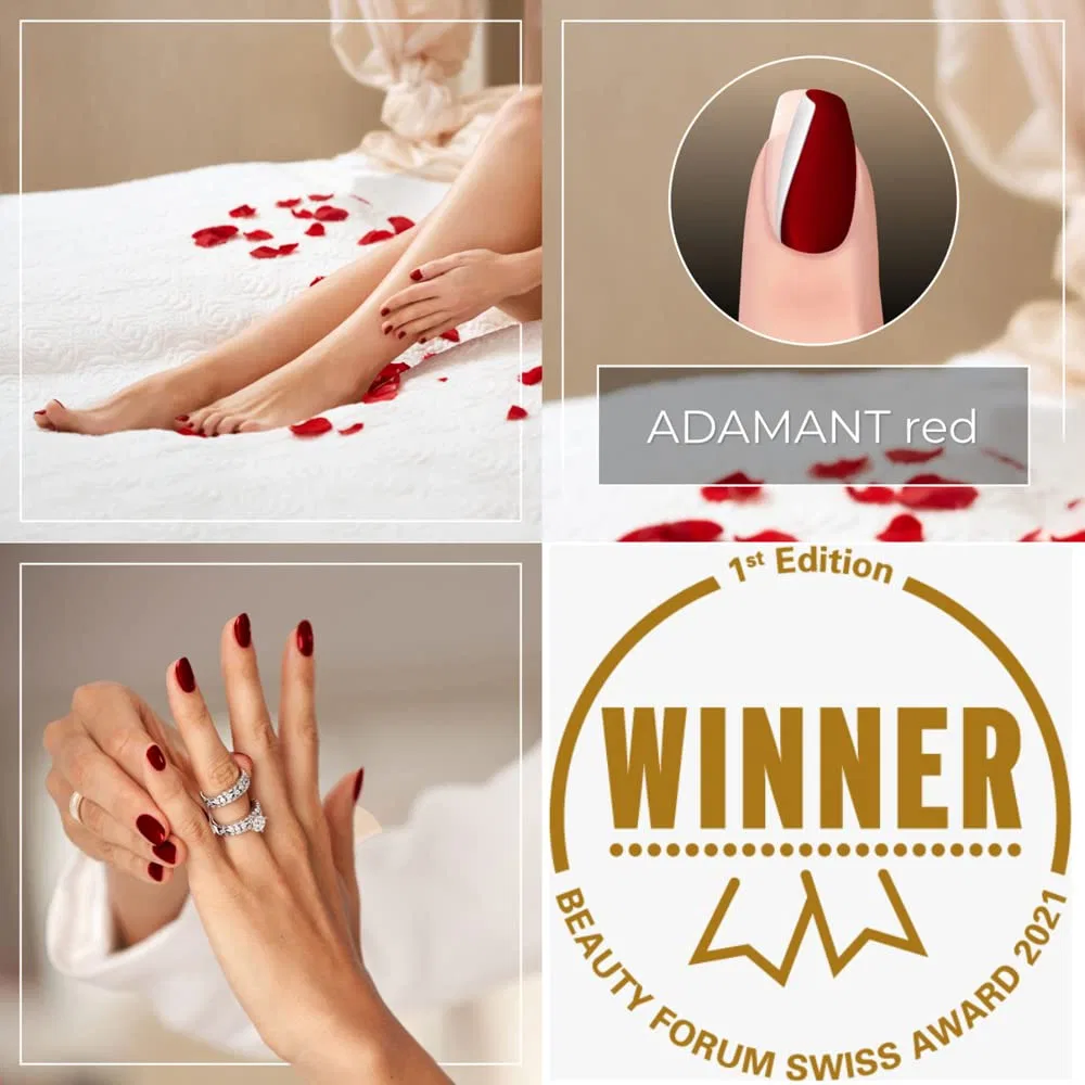 Гелевые УФ-пленки для ногтей «Adamant Red» от Manifix Geschenkissimo — фото 2