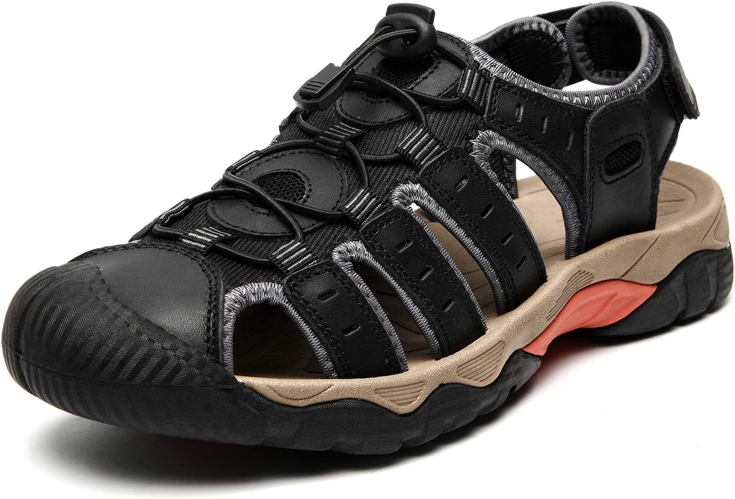 

Мужские спортивные сандалии Aisfn для активного отдыха на улице, с регулируемой застежкой, модные пляжные туфли, для отдыха, развлечений, шопинга, прогулок, вождения и работы Asifn, черный