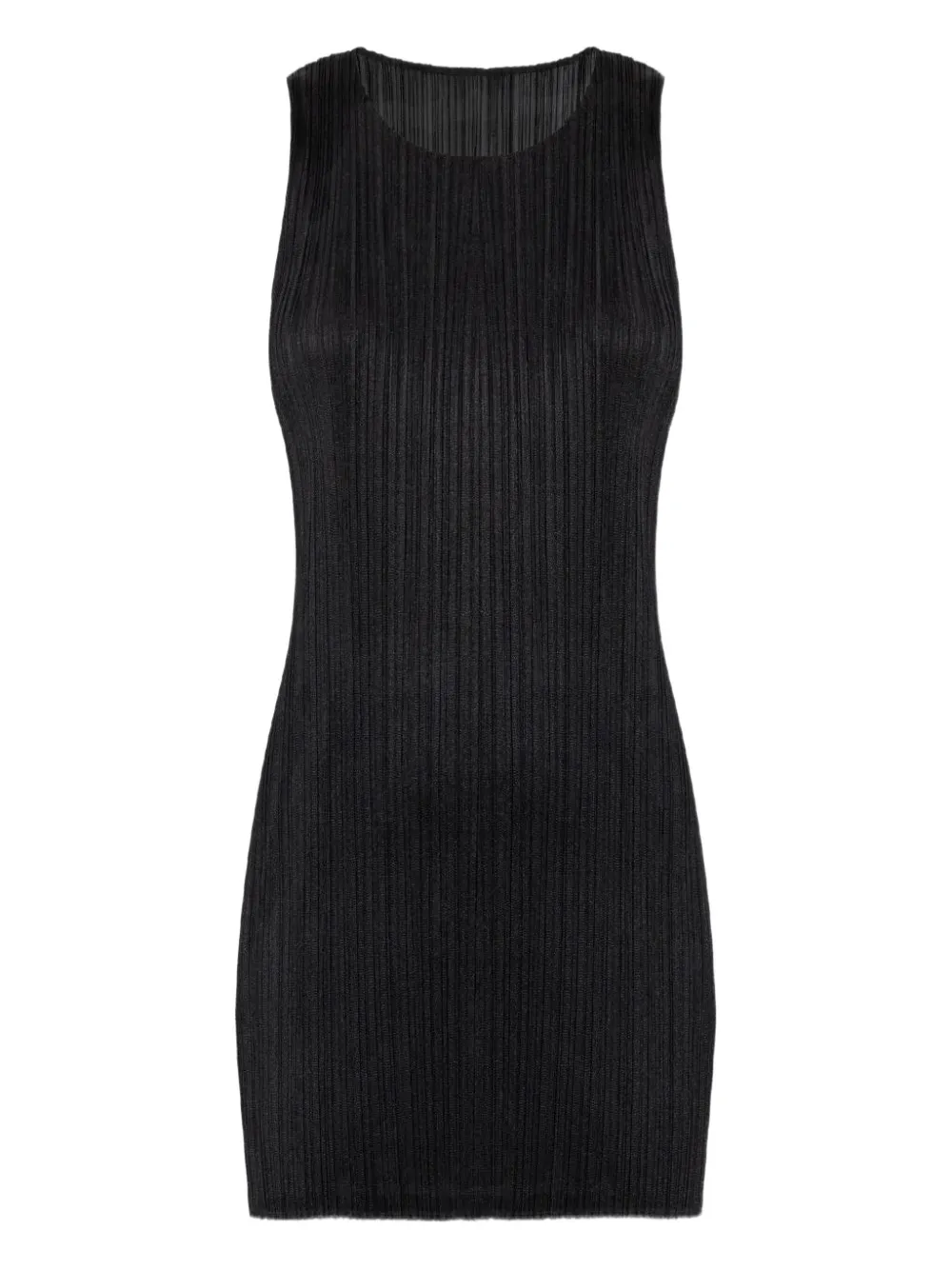 

Плиссированное мини-платье без рукавов Pleats Please Issey Miyake, черный