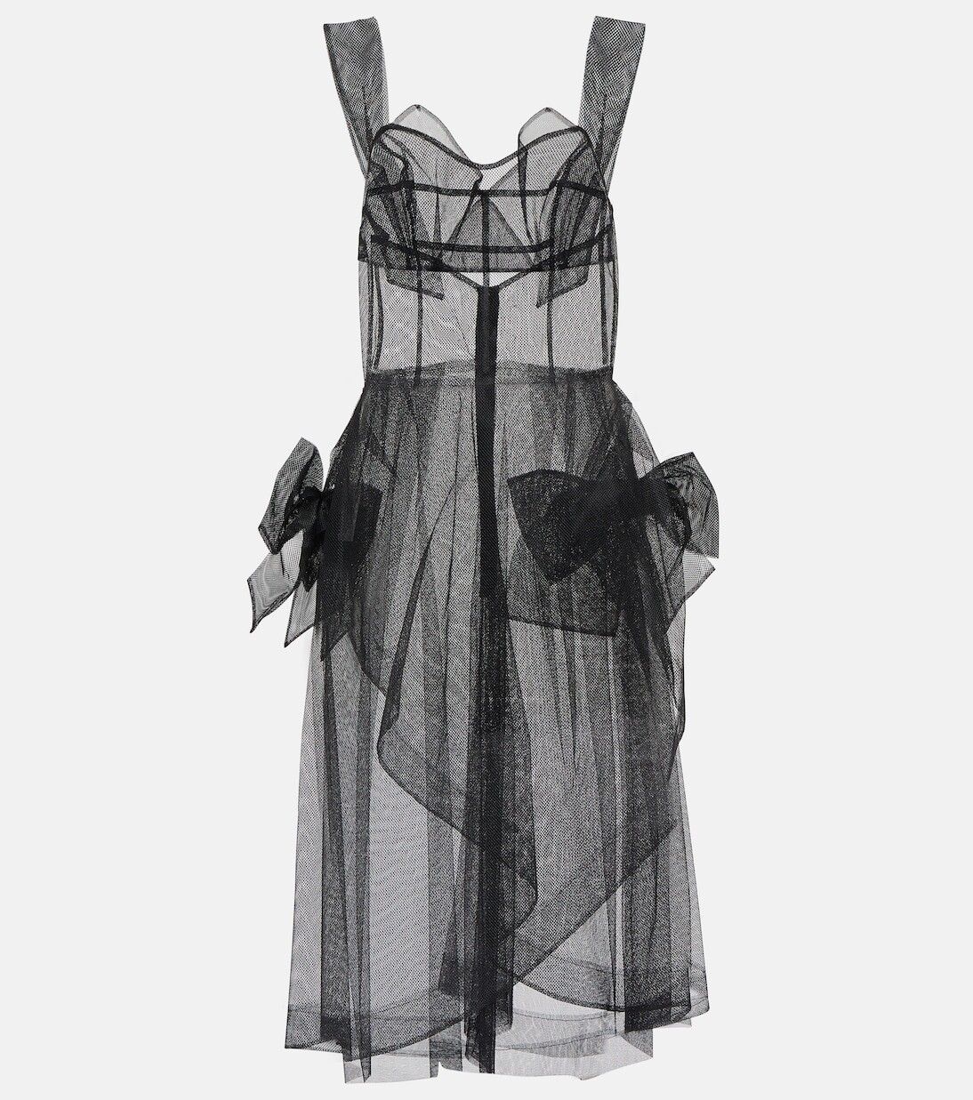 

Платье миди из тюля Maison Margiela, черный