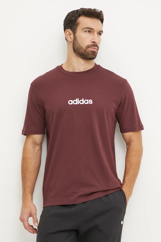 

Футболка Essentials Linear из хлопка Adidas, красный