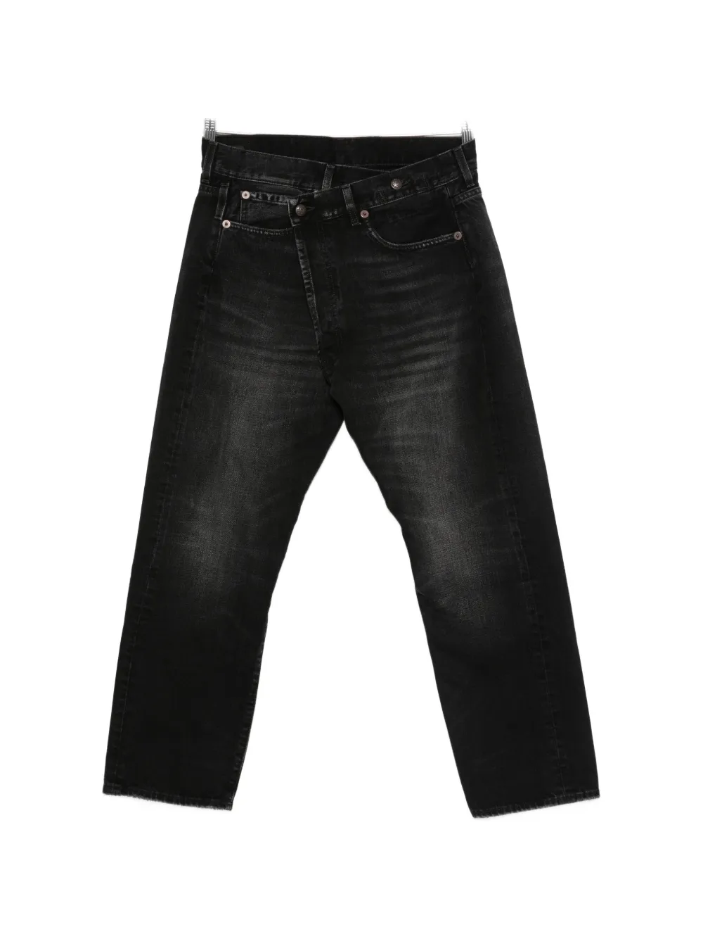 

Джинсы с перекрещивающимся поясом и шлевками R13, черный