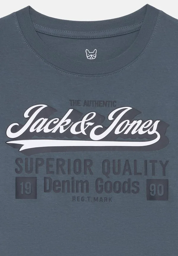 Футболка с логотипом jjelogo и принтом на воротнике. Jack & Jones Junior, Stormy Weather — фото 3