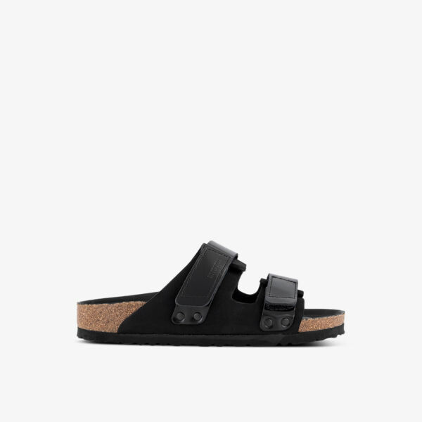 

Сандалии Uji с двойным ремешком из нубука и замши Birkenstock, черный
