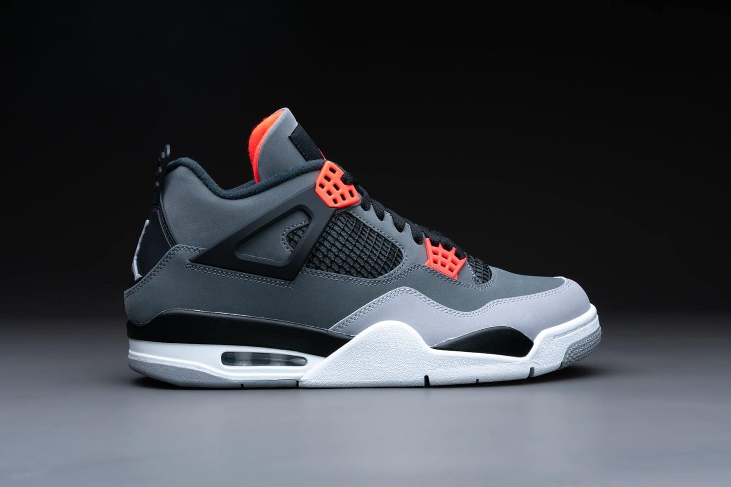 Мужские кроссовки Nike Air Jordan 4 Retro, черный/красный/серый/темно-серый — фото 2