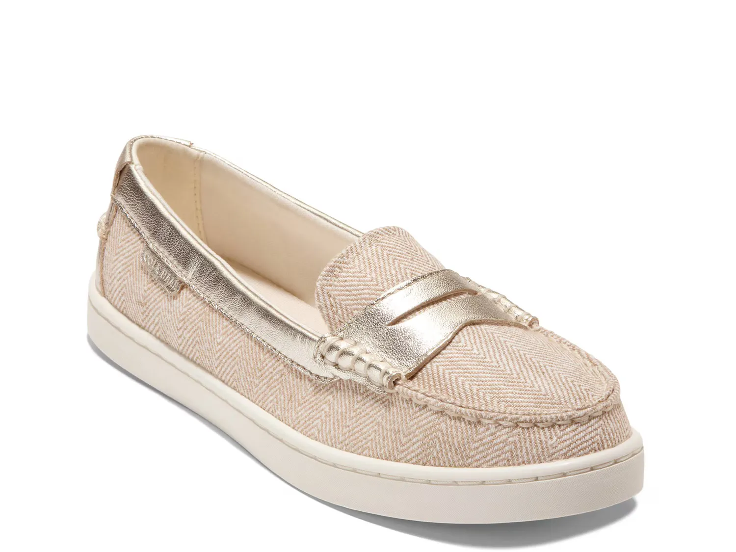 

Лоферы Nantucket Penny Loafer Cole Haan, цвет beige_goldleather_textile