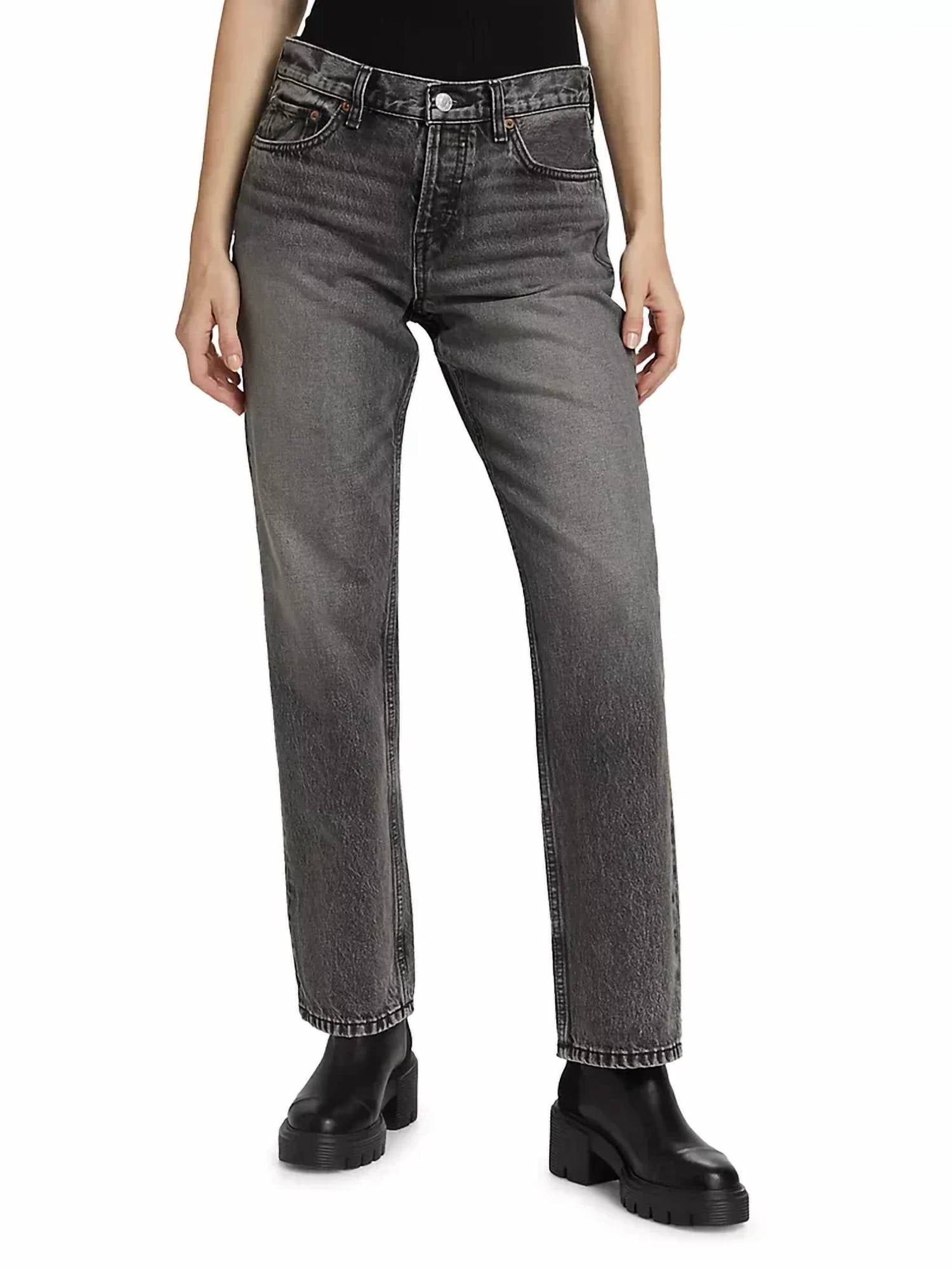 

Джинсы Easy Straight Crop в дымчатом цвете REDONE, цвет smoke