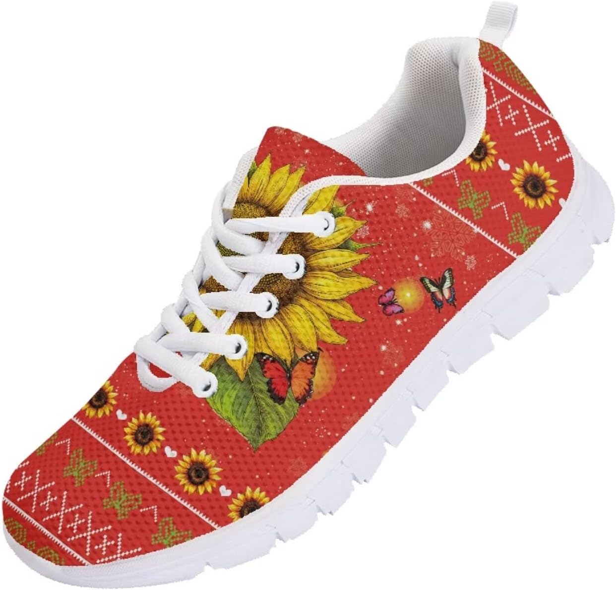 

Мужские кроссовки Funnydude Funny Print для прогулок, тенниса, легкие повседневные кеды для спортзала, путешествий и работы, Sunflower