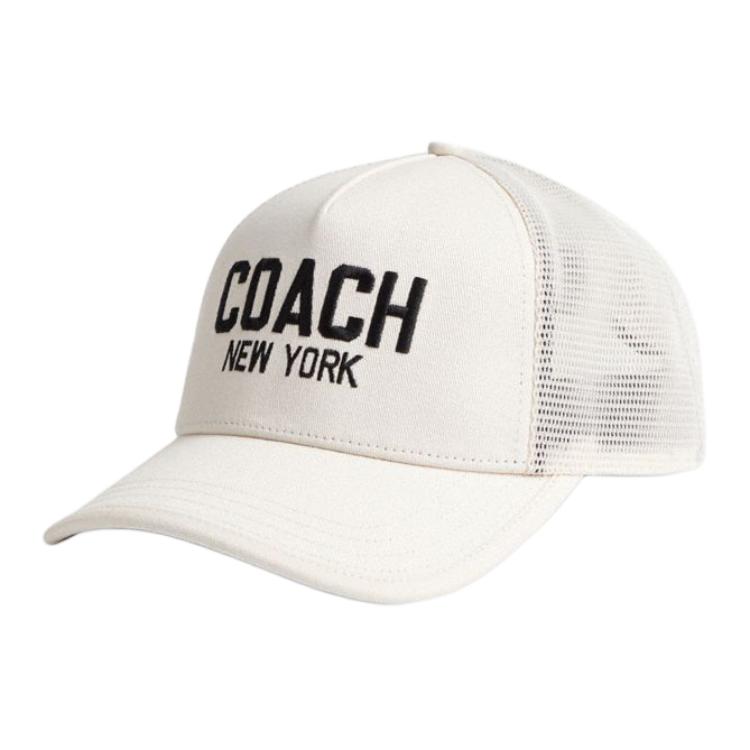

COACH Хлопковая бейсболка женская белая, White