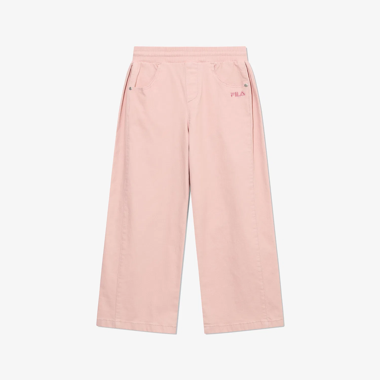 Детские широкие брюки изменённого кроя розовые от Fila Kids