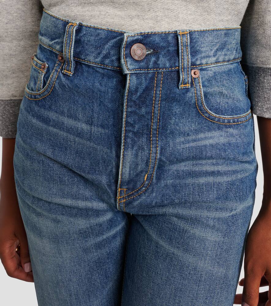 Высокие расклешенные джинсы Chloé, Faded Indigo — фото 4