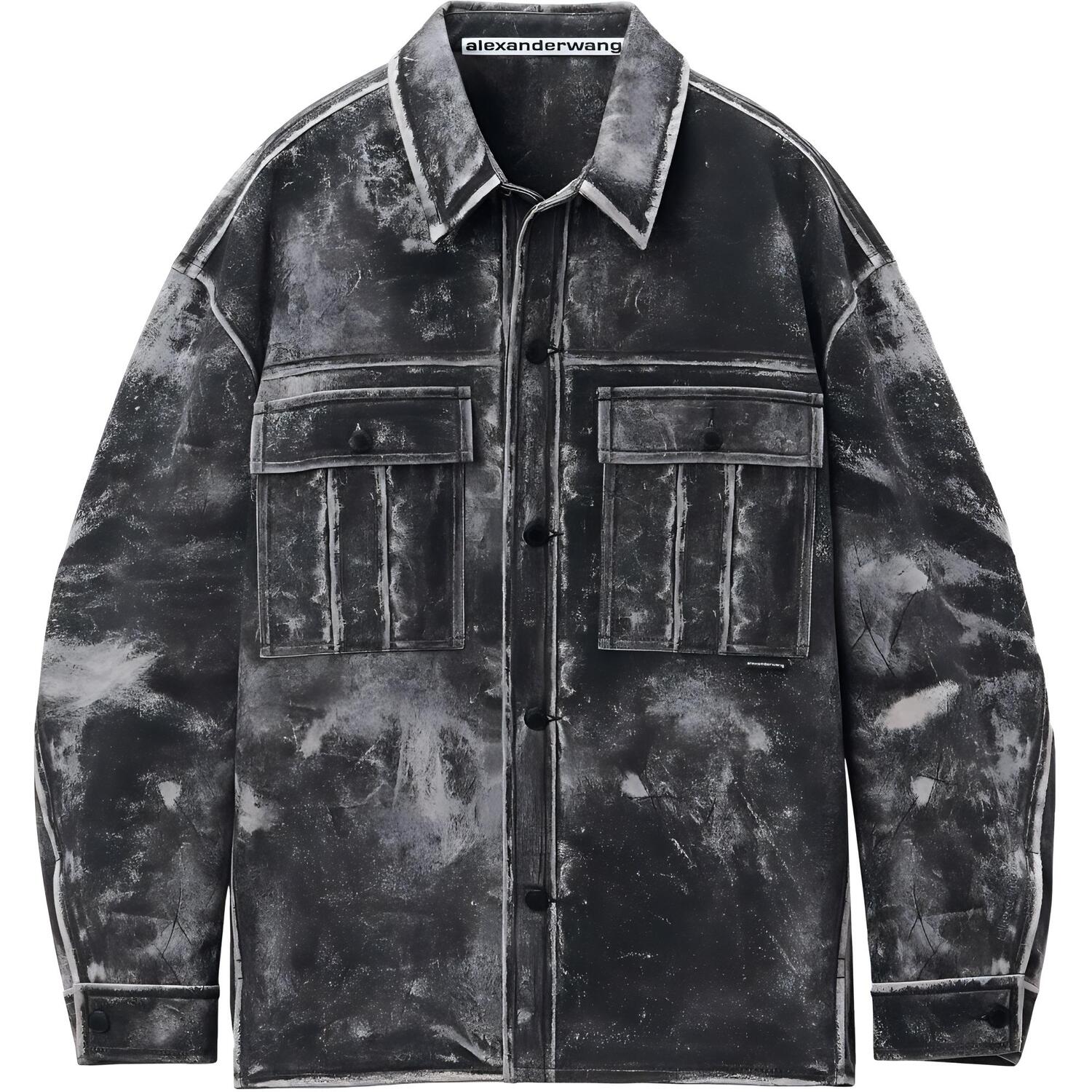 

Alexander Wang Кожаная куртка с эффектом обманки, Black