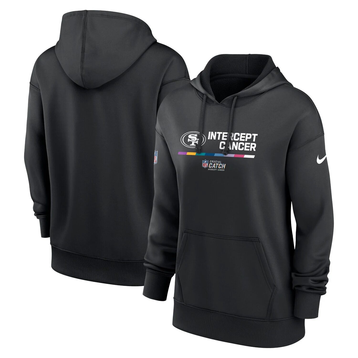 Женский черный пуловер с капюшоном Nike San Francisco 49ers 2022 NFL Crucial Catch Therma Performance Nike