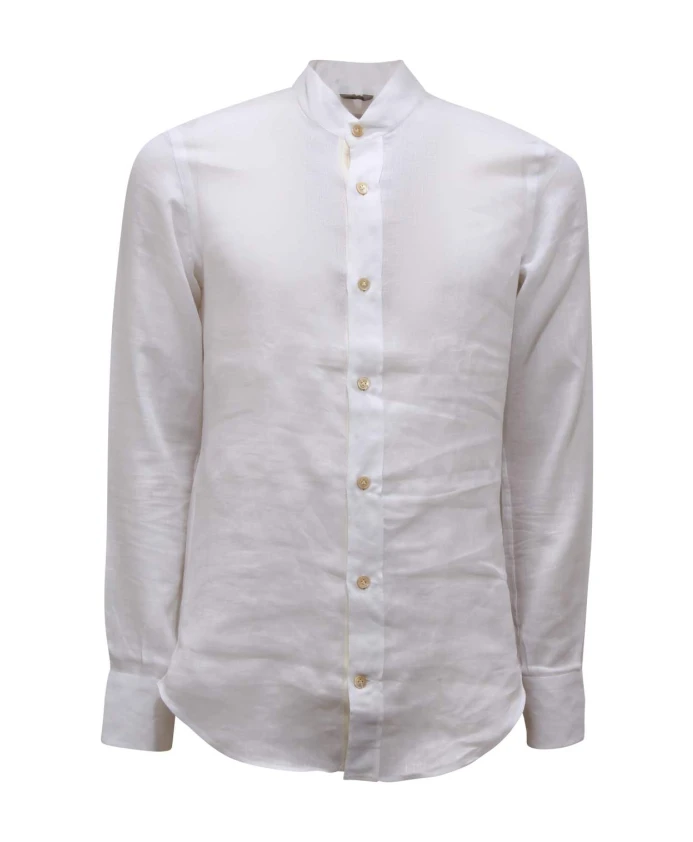 

Корейская льняная рубашка, изготовленная в Италии. Eleventy, белый