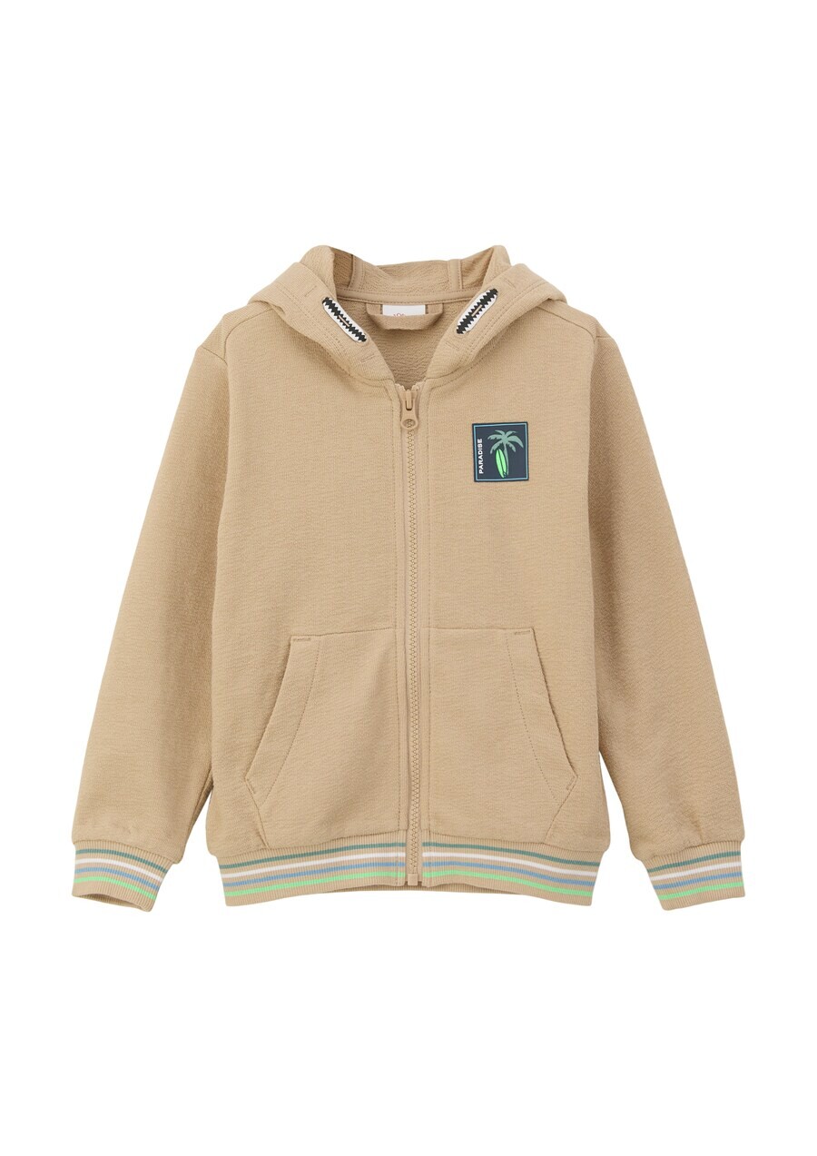 

Худи s.Oliver Zip-Up Hoodie, бежевый
