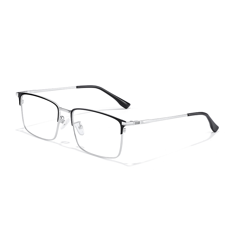 

BERTHA Металлическая оправа для очков унисекс, Black Silver Frame