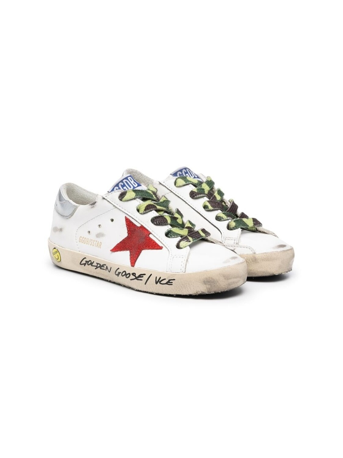 

Golden Goose Kids кеды с камуфляжными шнурками, белый