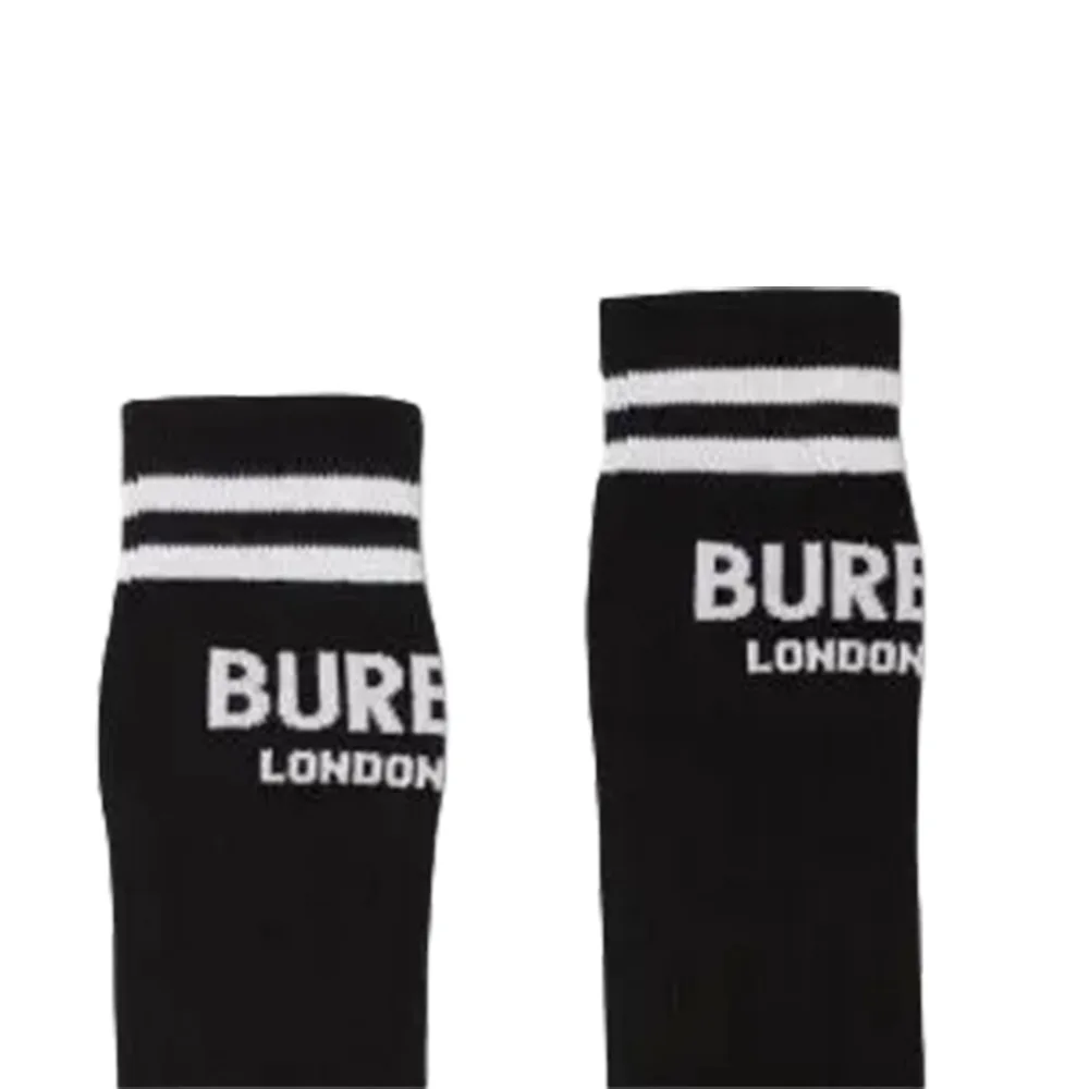Носки SS23 2 шт детские Burberry, 2 упаковки (белый + черный) — фото 4