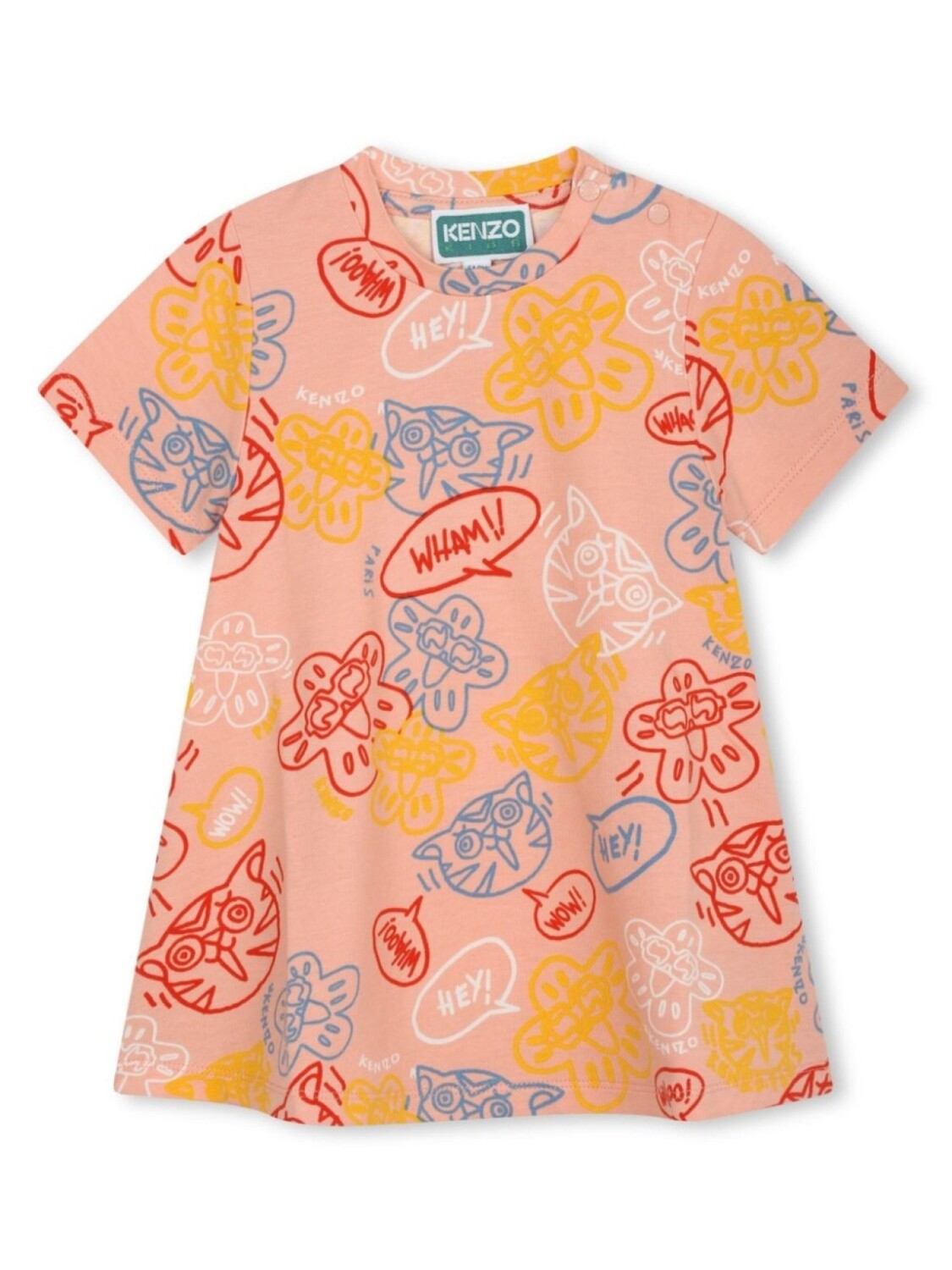 

Kenzo Kids платье с графичным принтом, нейтральный цвет