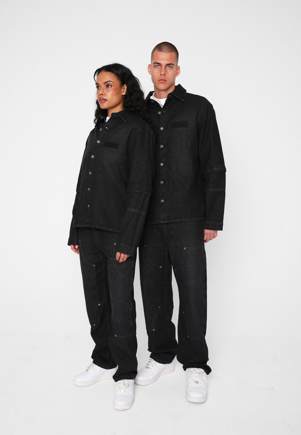 

Рубашка DOUBLE SLEEVE SLIDER - Button-down blouse Multiply Apparel, черный