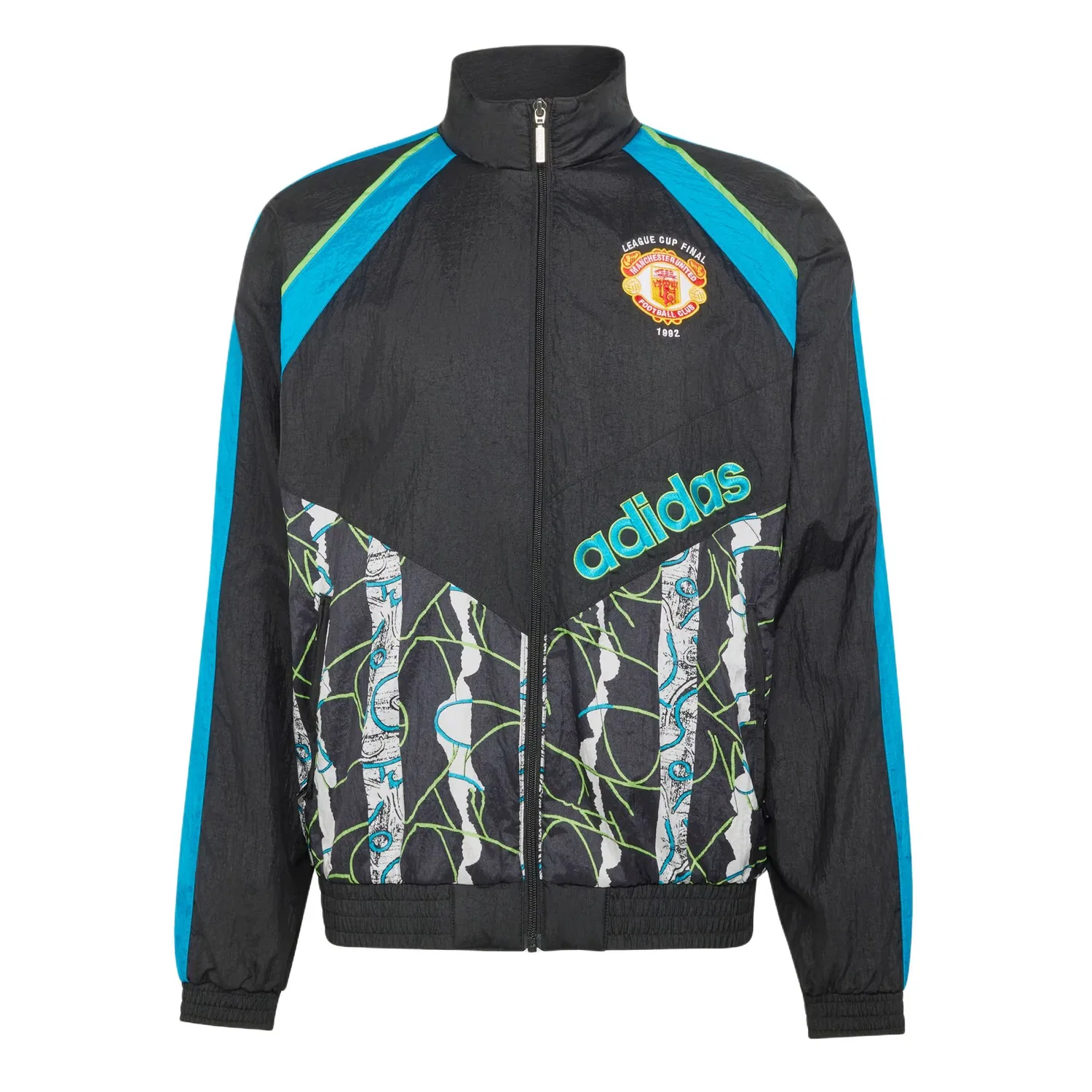 Куртка Manchester United 90 Adidas Originals черно-синяя