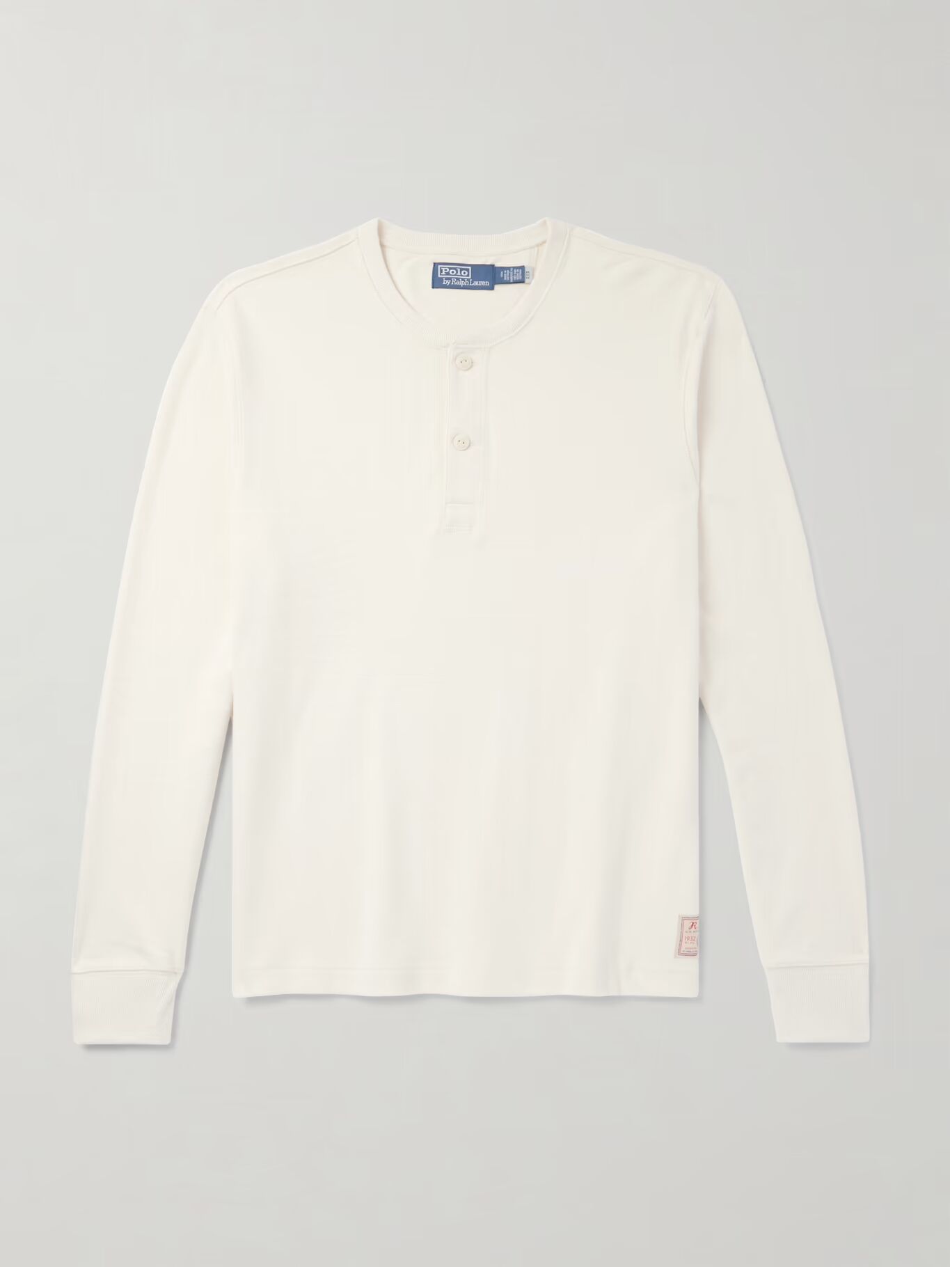 

Футболка из матового хлопка с логотипом и накладным воротником POLO RALPH LAUREN, кремовый
