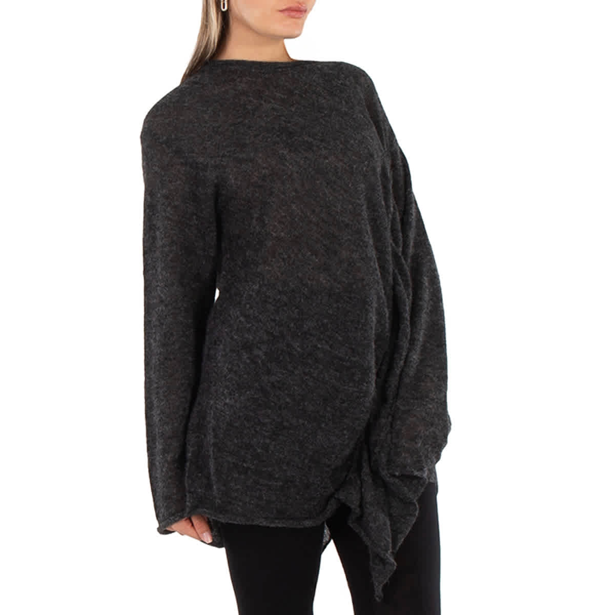 

Асимметричный джемпер с драпировкой Ys, размер бренда 2 (средний) Y's, Charcoal