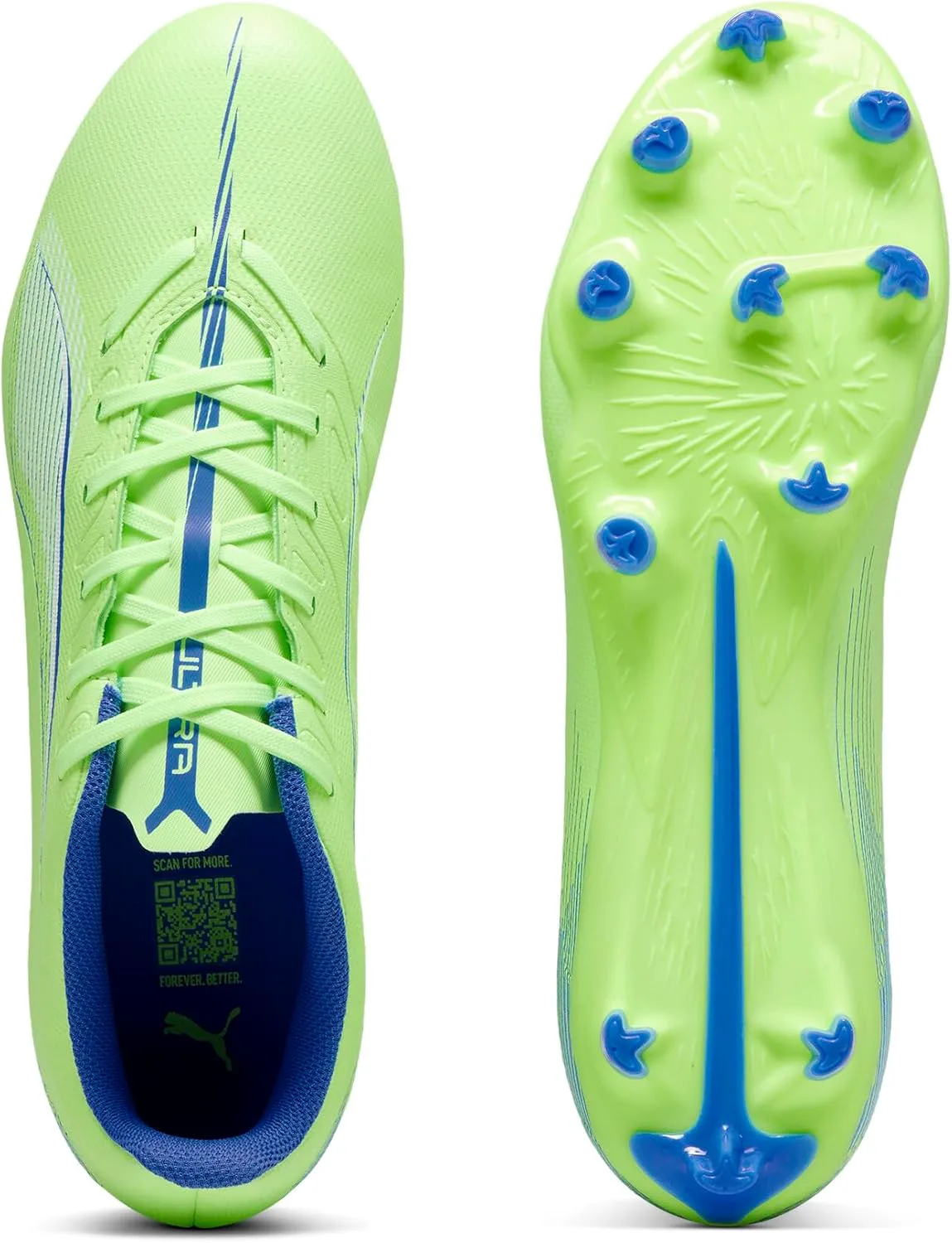 Футбольные бутсы Puma Mens Ultra Play Firm для игры на твердом искусственном газоне, белый — фото 2
