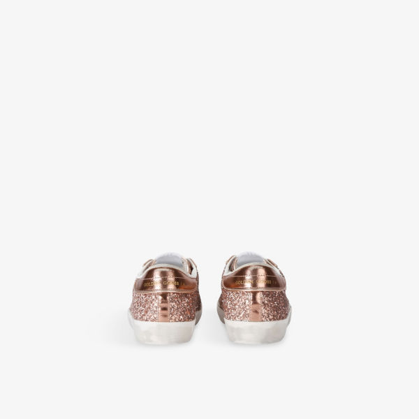Кроссовки кожаные Golden Goose Super-Star с низким верхом, серебряный — фото 4