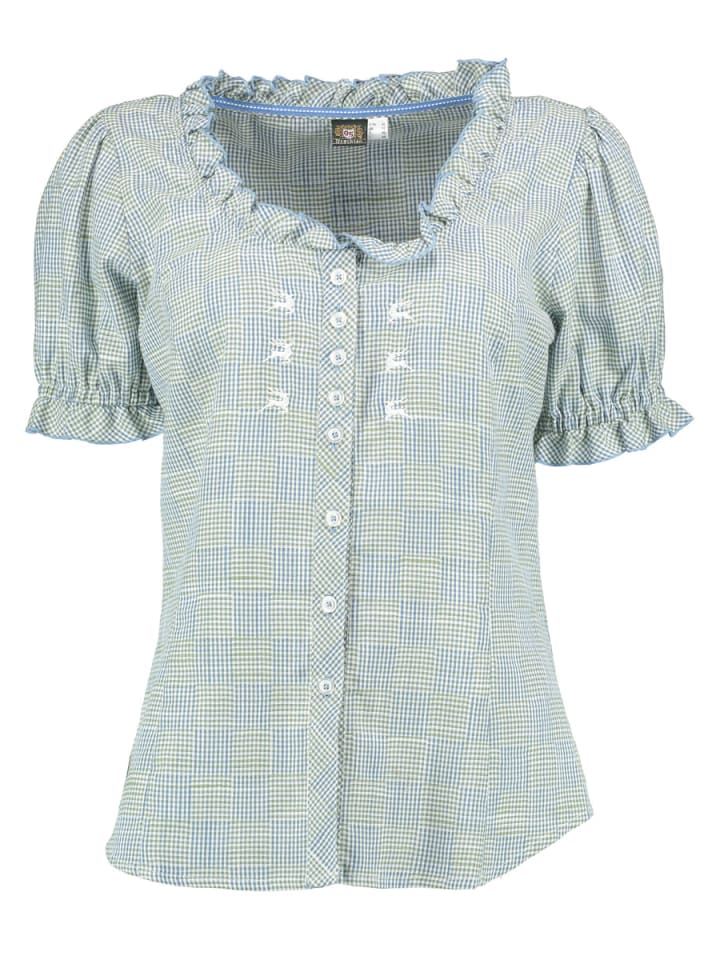 

Традиционная блузка Емира цвета хаки/грязи OS-Trachten