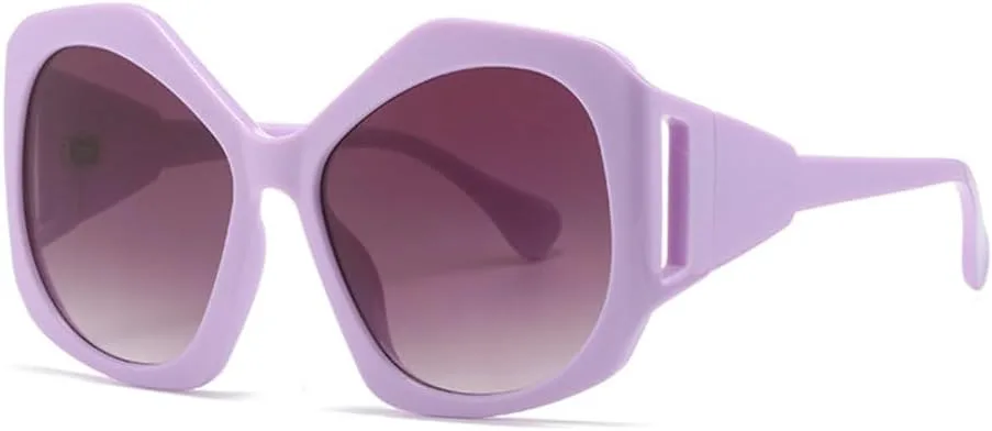 

Модные большие солнцезащитные очки «кошачий глаз» розового цвета для женщин, винтажные панк-очки в крупной оправе, защита от ультрафиолета UV400 MTZJH, Purple