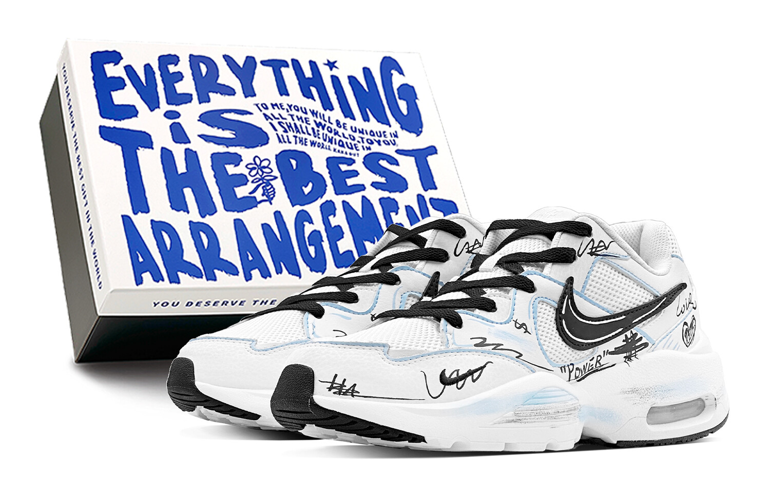 

Кроссовки Nike Air Max Fusion Lifestyle Shoes Women's Low-top White, синий