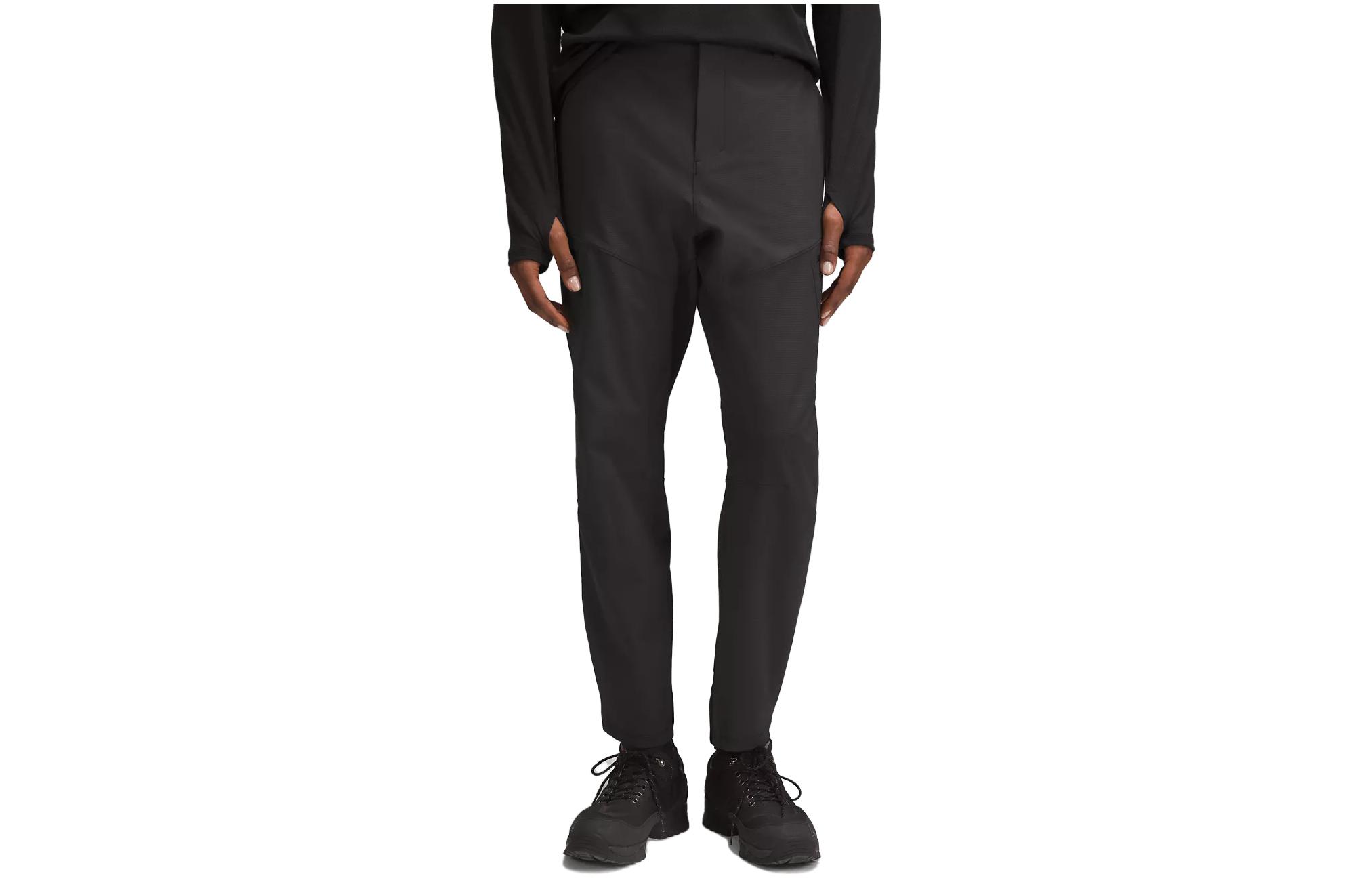 

Футболка из мериносовой шерсти для походов с карманами Повседневные брюки Мужские Lululemon, Черный