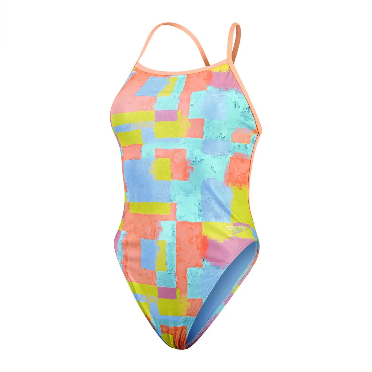 

Женский купальник Speedo Allover Digital с V-образным вырезом на спине, розовый