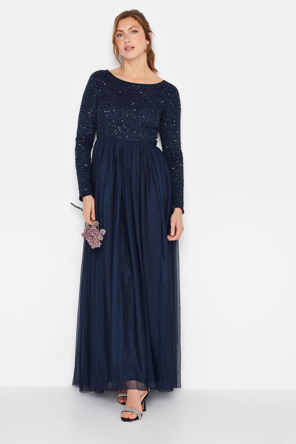 

Высокое платье макси с украшением Long Tall Sally, синий