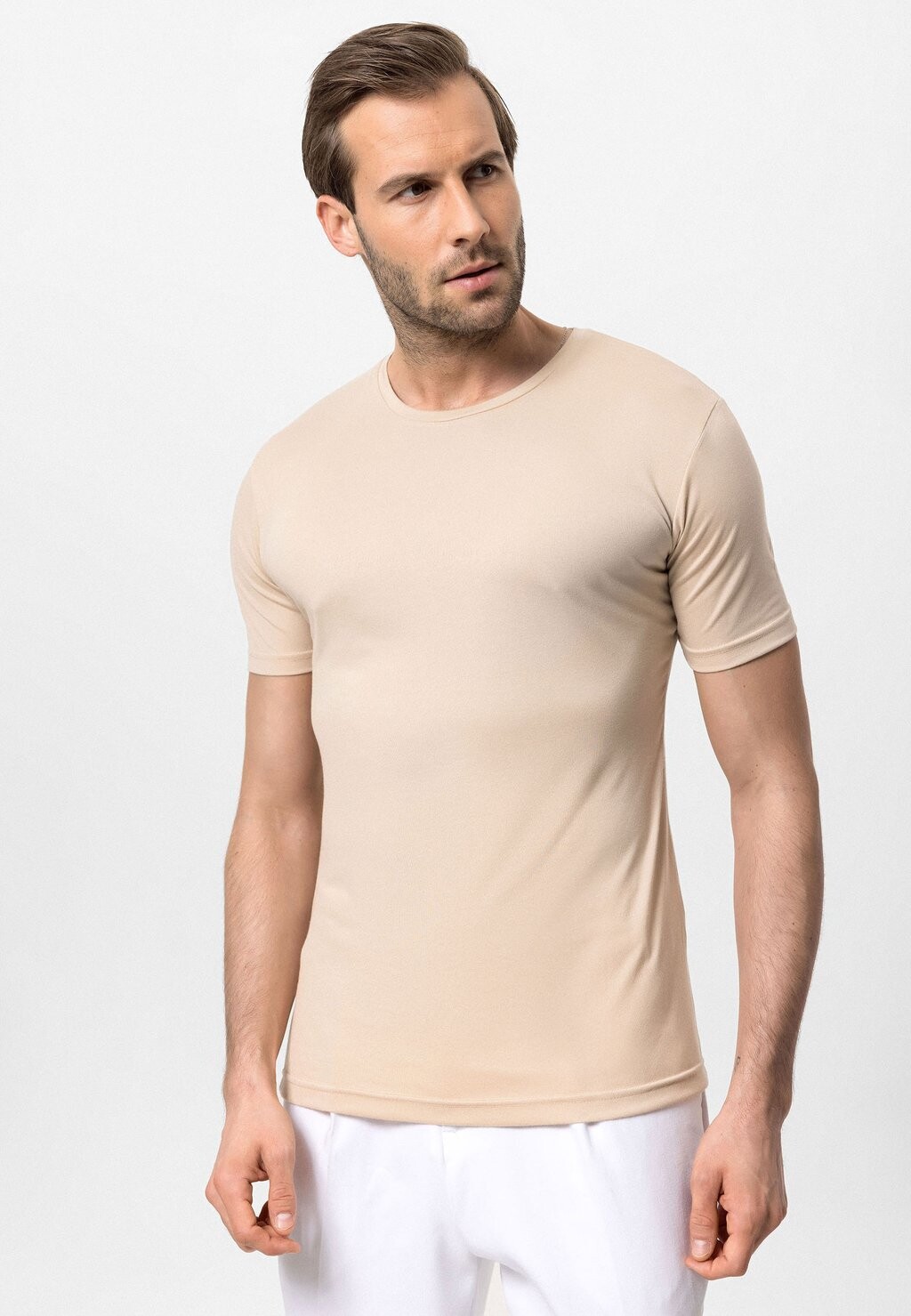 

Базовая футболка Slim Fit Antioch, бежевая
