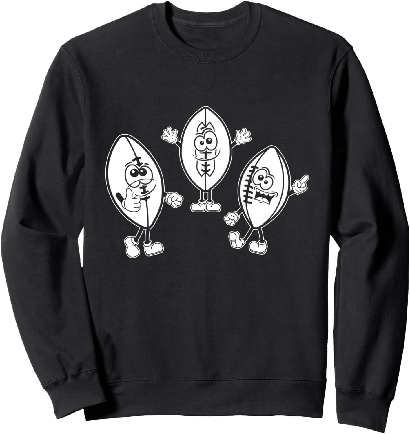 

Мужская футбольная толстовка с забавным рисунком на футбольную тематику Funny American Football Designs, черный