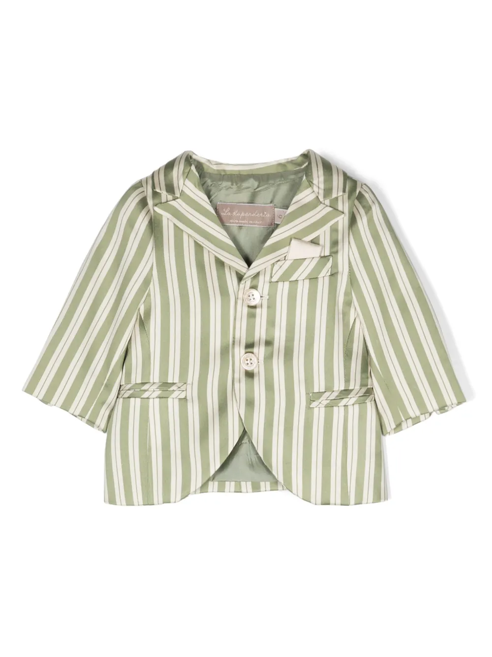

Однобортный пиджак в тонкую полоску La Stupenderia, зеленый